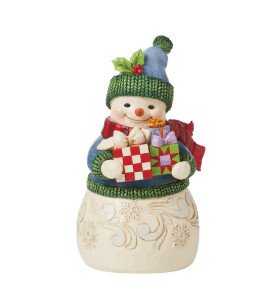 Figurine Bonhomme de neige avec cadeaux - Jim Shore Heartwood creek
