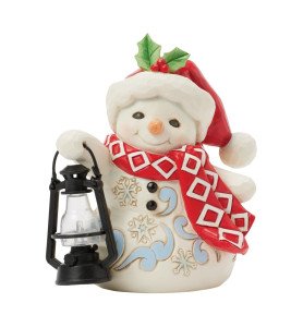 Figurine Bonhomme de neige avec lampe - Jim Shore Heartwood creek