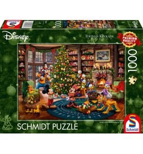 Puzzle 1000 pièces Mickey et Minnie Noël - Thomas Kinkade