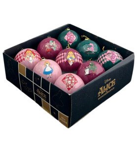 Set de 9 boules Alice aux pays des merveilles - Noël
