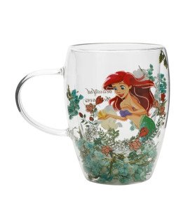 Tasse en verre Ariel La petite sirène - Disney Pastel Princess Floral